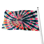 Black Backed Tie Dye Print Flag