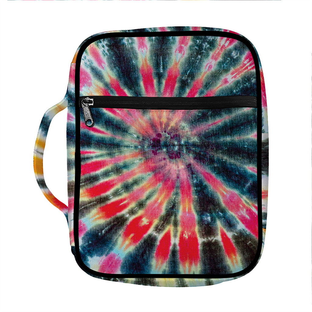 Black Backed Tie Dye Print Front Pocket Bible Bag