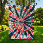 Black Backed Tie Dye Print Garden Flag