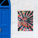 Black Backed Tie Dye Print Garden Flag