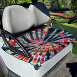 Black Backed Tie Dye Print Golf Cart Seat Cover