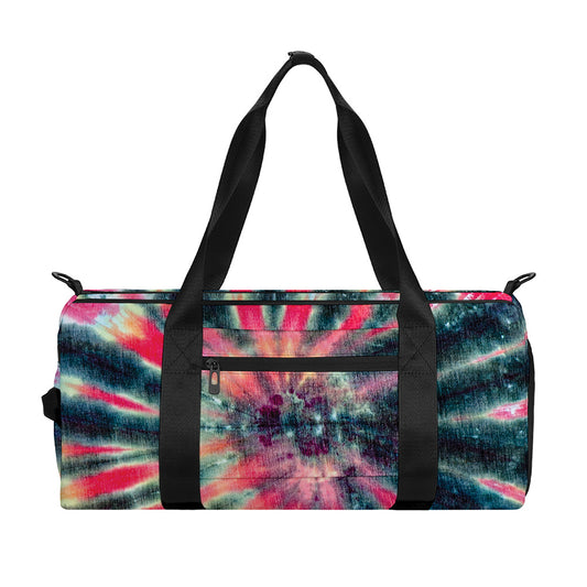 Black Backed Tie Dye Print Gym Bag