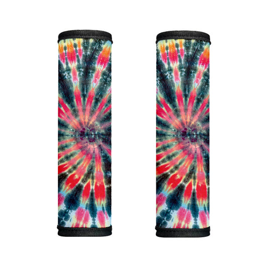 Black Backed Tie Dye Print Handle Covers