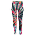Black Backed Tie Dye Print High-Waisted Pocket Leggings