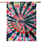 Black Backed Tie Dye Print House Flag