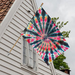 Black Backed Tie Dye Print House Flag