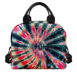 Black Backed Tie Dye Print Insulated Lunch Bag