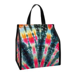 Black Backed Tie Dye Print Insulated Lunch Tote
