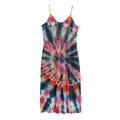 Black Backed Tie Dye Print Jersey Midi Cami Dress