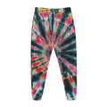 Black Backed Tie Dye Print Jogger Pants