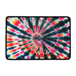 Black Backed Tie Dye Print Kitchen Mat