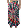 Black Backed Tie Dye Print Lantern Pants