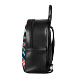 Black Backed Tie Dye Print Leather Backpack
