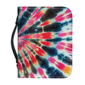 Black Backed Tie Dye Print Leather Bible Cover