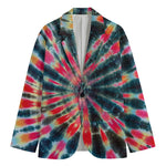 Black Backed Tie Dye Print Men's Blazer