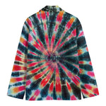 Black Backed Tie Dye Print Men's Blazer