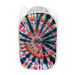 Black Backed Tie Dye Print Mesh Laundry Hamper