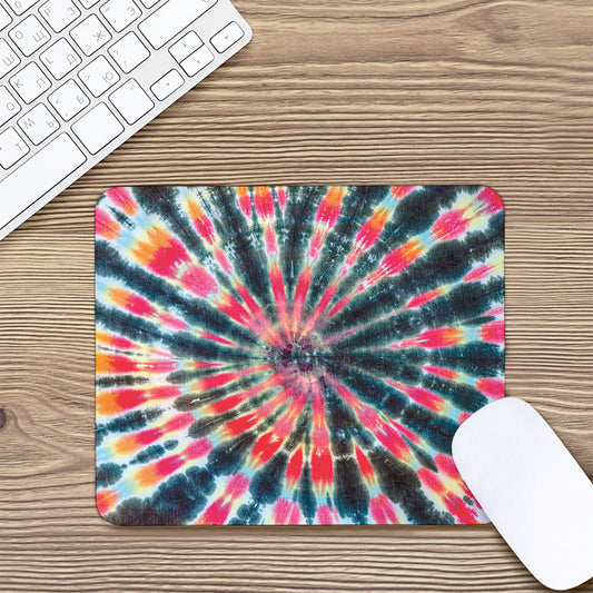 Black Backed Tie Dye Print Mouse Pad