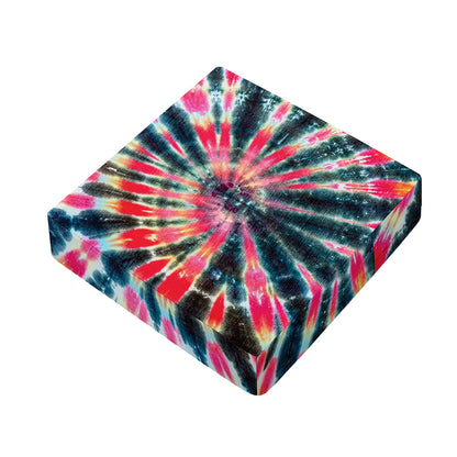 Black Backed Tie Dye Print Outdoor Seat Cushion Cover