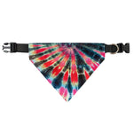 Black Backed Tie Dye Print Over The Collar Dog Bandana