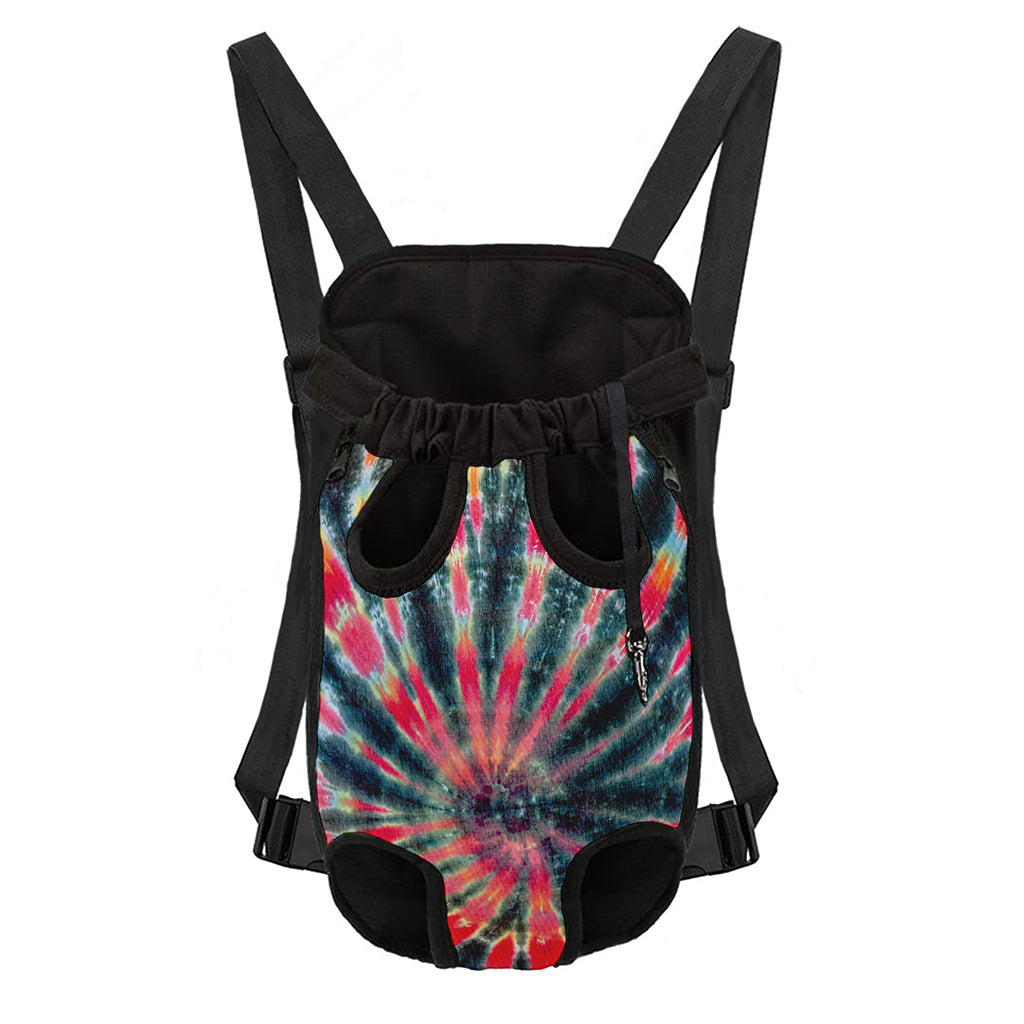 Black Backed Tie Dye Print Pet Carrier Backpack