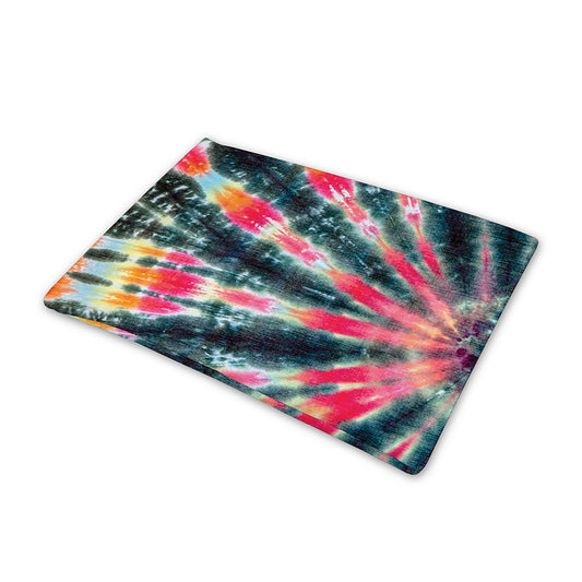 Black Backed Tie Dye Print Pet Cooling Mat Cover