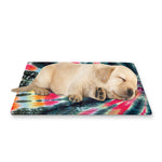 Black Backed Tie Dye Print Pet Cooling Mat Cover