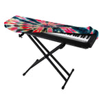 Black Backed Tie Dye Print Piano Keyboard Cover