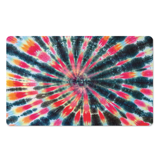 Black Backed Tie Dye Print Polyester Doormat