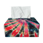 Black Backed Tie Dye Print Rectangle Tissue Box Cover