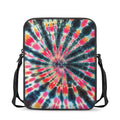 Black Backed Tie Dye Print Rectangular Crossbody Bag