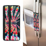 Black Backed Tie Dye Print Refrigerator Handle Covers