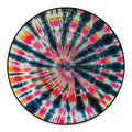 Black Backed Tie Dye Print Round Floor Mat