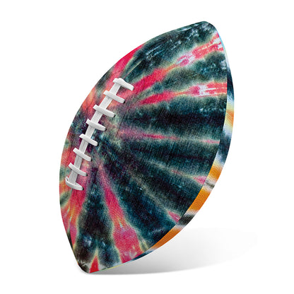 Black Backed Tie Dye Print Rugby Ball