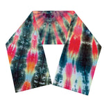 Black Backed Tie Dye Print Scarf