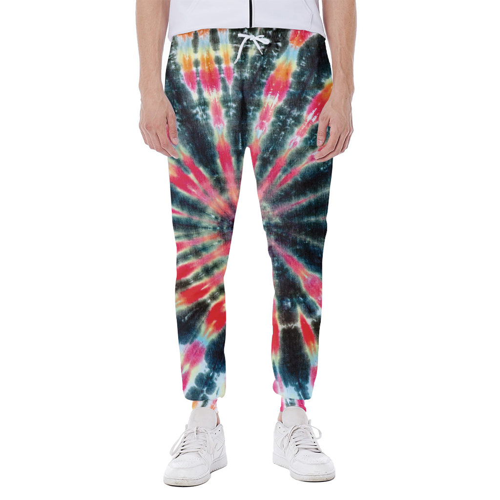 Black Backed Tie Dye Print Scuba Joggers