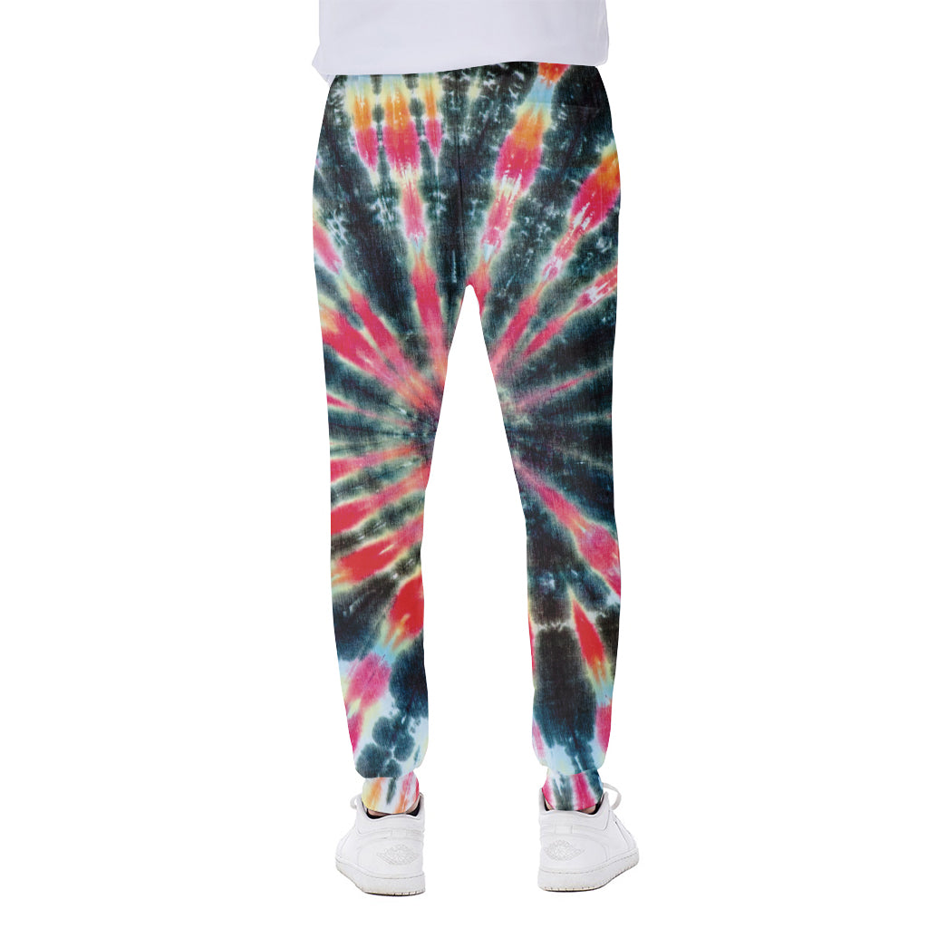 Black Backed Tie Dye Print Scuba Joggers