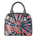 Black Backed Tie Dye Print Shoulder Handbag