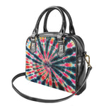 Black Backed Tie Dye Print Shoulder Handbag