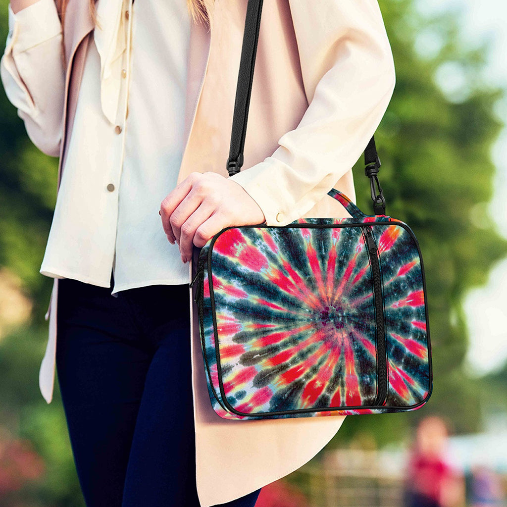 Black Backed Tie Dye Print Shoulder Strap Bible Bag