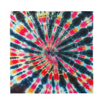 Black Backed Tie Dye Print Silk Bandana