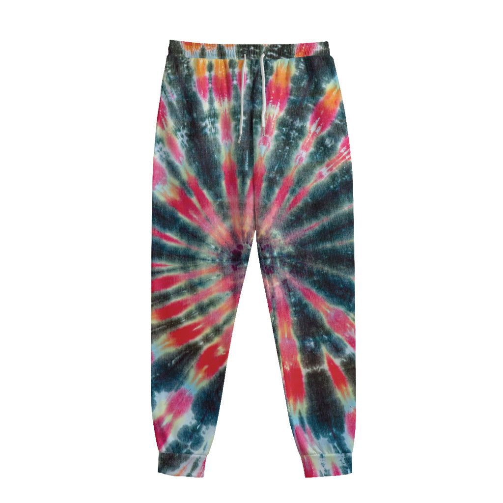 Black Backed Tie Dye Print Sweatpants