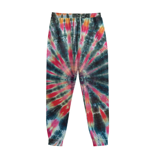 Black Backed Tie Dye Print Sweatpants