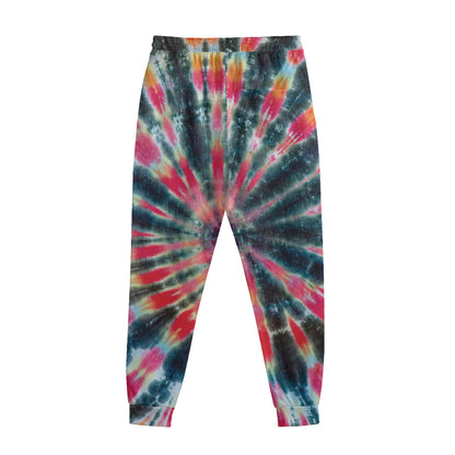 Black Backed Tie Dye Print Sweatpants