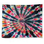 Black Backed Tie Dye Print Tapestry