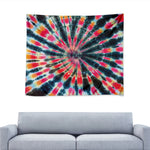 Black Backed Tie Dye Print Tapestry