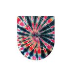 Black Backed Tie Dye Print Toilet Lid Cover