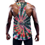 Black Backed Tie Dye Print Training Tank Top