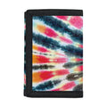 Black Backed Tie Dye Print Trifold Wallet