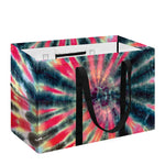 Black Backed Tie Dye Print Utility Tote Bag